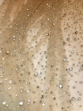 Load image into Gallery viewer, Rhinestone Beaded Tulle Fabric