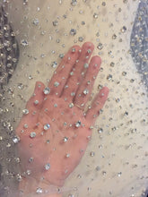 Load image into Gallery viewer, Rhinestone Beaded Tulle Fabric