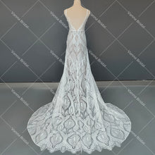 Load image into Gallery viewer, Spaghetti Strap Boho Wedding Dress