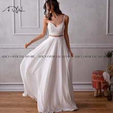 Load image into Gallery viewer, Two Piece Boho Chiffon Bridal Gown