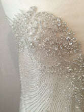 Load image into Gallery viewer, Rhinestone Beaded Applique - Large Crystal Wedding Applique