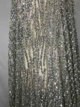 Load image into Gallery viewer, Heavy Rhinestone Sequin Beaded Tulle
